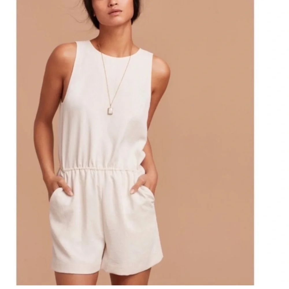 Aritzia Wilfred Rive Romper in Soft White - Picture 3 of 6